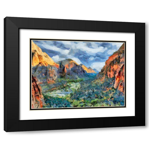 Beauty of Rocks VII Black Modern Wood Framed Art Print with Double Matting by Medeiros, Celito