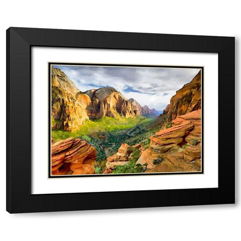 Beauty of Rocks IX Black Modern Wood Framed Art Print with Double Matting by Medeiros, Celito