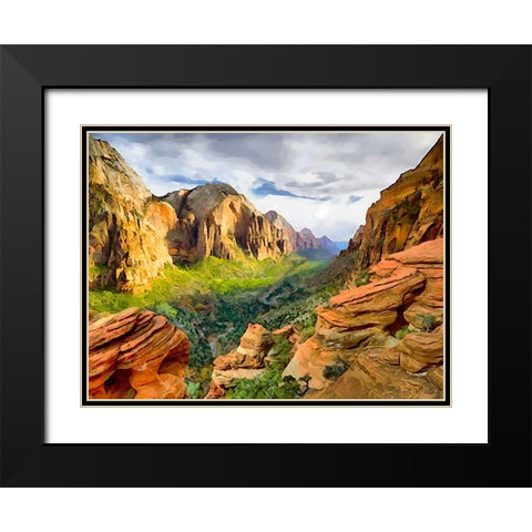 Beauty of Rocks IX Black Modern Wood Framed Art Print with Double Matting by Medeiros, Celito