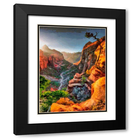 Beauty of Rocks X Black Modern Wood Framed Art Print with Double Matting by Medeiros, Celito