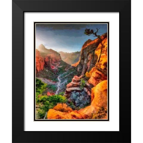 Beauty of Rocks X Black Modern Wood Framed Art Print with Double Matting by Medeiros, Celito