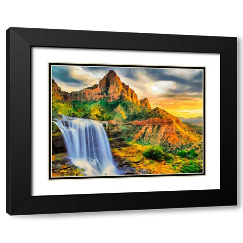 Beauty of Rocks XV Black Modern Wood Framed Art Print with Double Matting by Medeiros, Celito