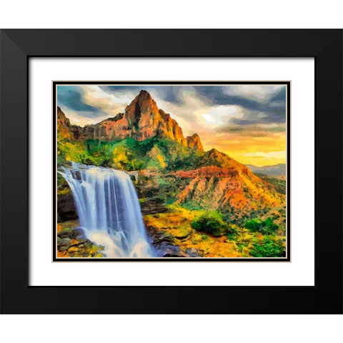 Beauty of Rocks XV Black Modern Wood Framed Art Print with Double Matting by Medeiros, Celito