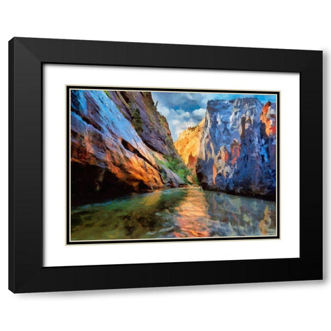 Beauty of Rocks XVI Black Modern Wood Framed Art Print with Double Matting by Medeiros, Celito