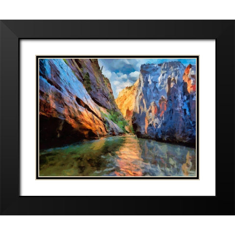 Beauty of Rocks XVI Black Modern Wood Framed Art Print with Double Matting by Medeiros, Celito