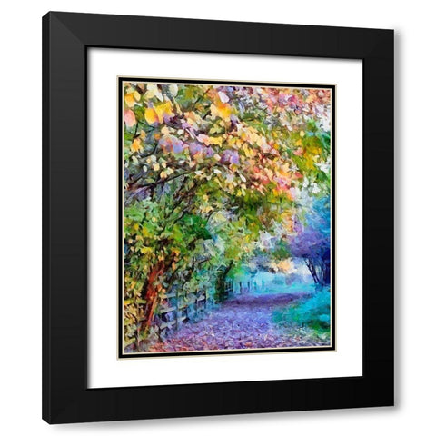 All Colors of Spring Black Modern Wood Framed Art Print with Double Matting by Medeiros, Celito
