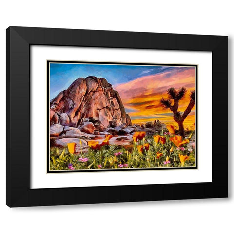 Beauty of Rocks XVIII Black Modern Wood Framed Art Print with Double Matting by Medeiros, Celito