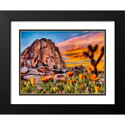 Beauty of Rocks XVIII Black Modern Wood Framed Art Print with Double Matting by Medeiros, Celito