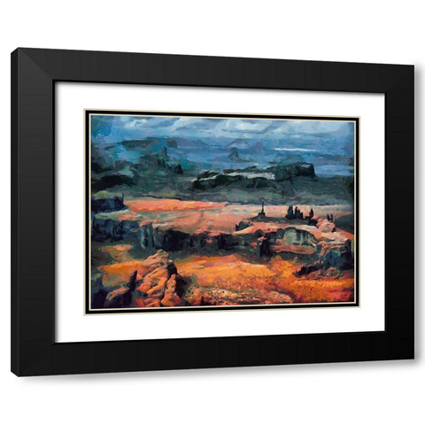 Monument Valley NP 11 Black Modern Wood Framed Art Print with Double Matting by Medeiros, Celito