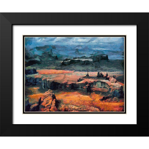 Monument Valley NP 11 Black Modern Wood Framed Art Print with Double Matting by Medeiros, Celito