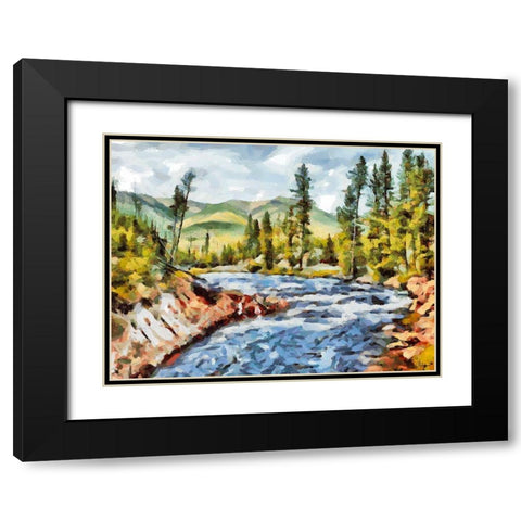 Great Yellowstone NP 10 Black Modern Wood Framed Art Print with Double Matting by Medeiros, Celito