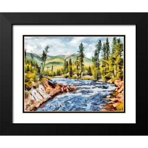 Great Yellowstone NP 10 Black Modern Wood Framed Art Print with Double Matting by Medeiros, Celito
