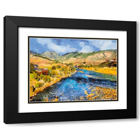 Great Yellowstone NP 11 Black Modern Wood Framed Art Print with Double Matting by Medeiros, Celito