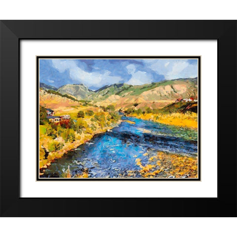 Great Yellowstone NP 11 Black Modern Wood Framed Art Print with Double Matting by Medeiros, Celito