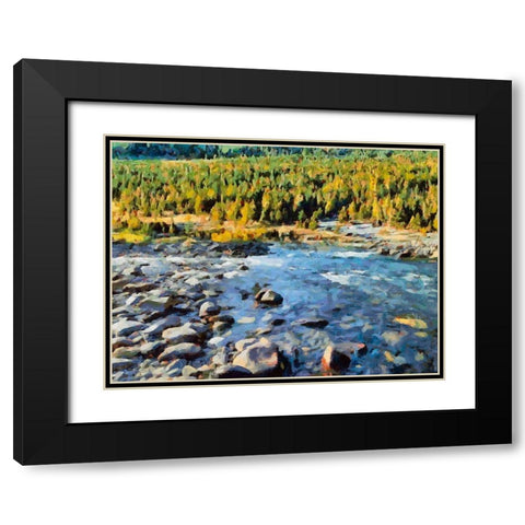 Great Yellowstone NP 14 Black Modern Wood Framed Art Print with Double Matting by Medeiros, Celito