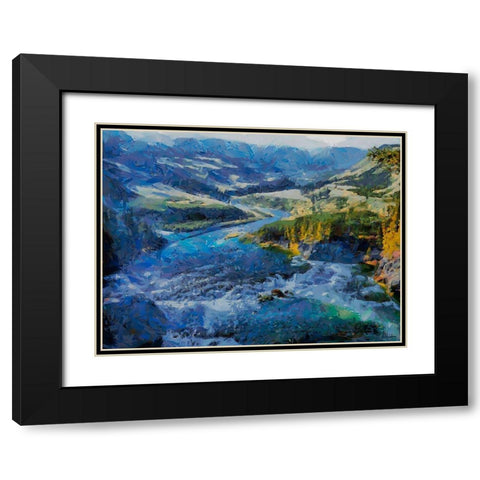 Great Yellowstone NP 15 Black Modern Wood Framed Art Print with Double Matting by Medeiros, Celito