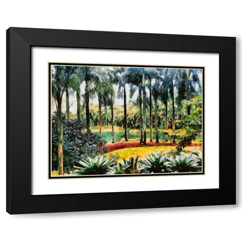 Lake in Tropical Garden XV Black Modern Wood Framed Art Print with Double Matting by Medeiros, Celito