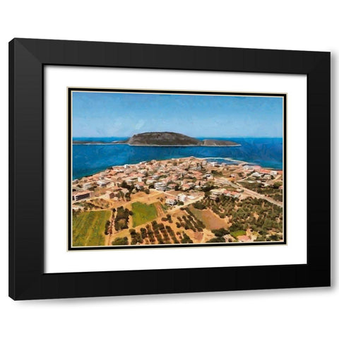 Blue Sea II Black Modern Wood Framed Art Print with Double Matting by Medeiros, Celito