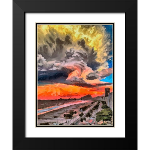 Storm in comming soon Black Modern Wood Framed Art Print with Double Matting by Medeiros, Celito