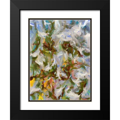 Abstract IV Black Modern Wood Framed Art Print with Double Matting by Medeiros, Celito