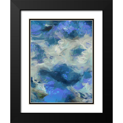 Abstract VI Black Modern Wood Framed Art Print with Double Matting by Medeiros, Celito