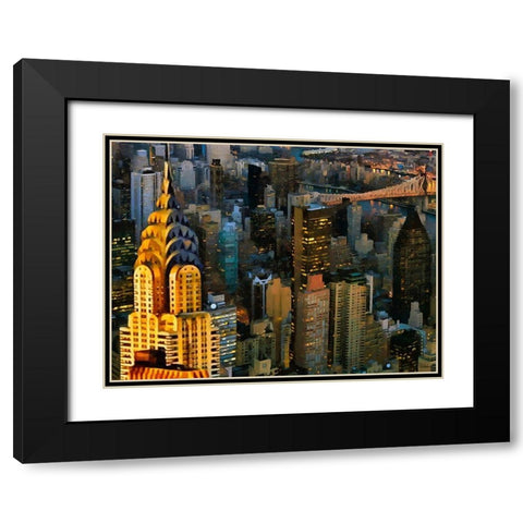 My lovely New York IX Black Modern Wood Framed Art Print with Double Matting by Medeiros, Celito