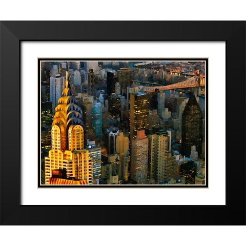 My lovely New York IX Black Modern Wood Framed Art Print with Double Matting by Medeiros, Celito