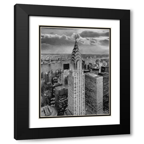 My lovely New York X Black Modern Wood Framed Art Print with Double Matting by Medeiros, Celito