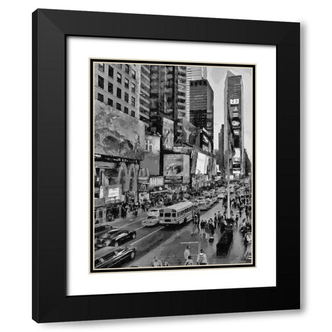 My lovely New York XI Black Modern Wood Framed Art Print with Double Matting by Medeiros, Celito