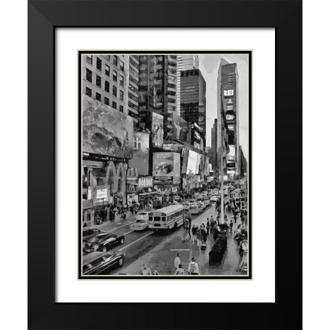 My lovely New York XI Black Modern Wood Framed Art Print with Double Matting by Medeiros, Celito