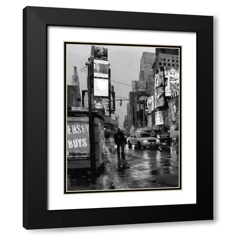 My lovely New York XII Black Modern Wood Framed Art Print with Double Matting by Medeiros, Celito