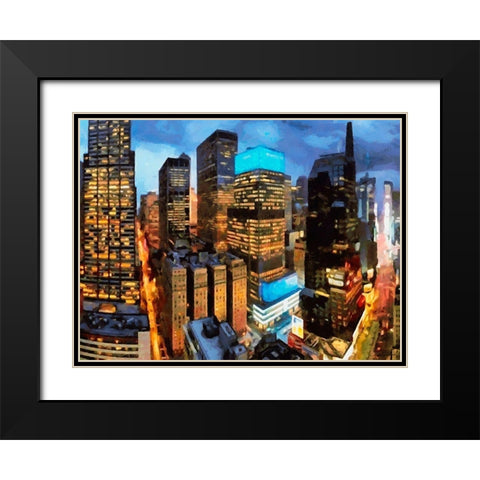 My lovely New York XIV Black Modern Wood Framed Art Print with Double Matting by Medeiros, Celito