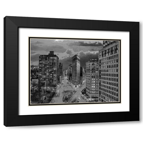 My lovely New York XV Black Modern Wood Framed Art Print with Double Matting by Medeiros, Celito
