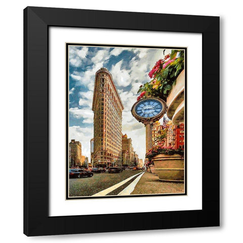 My lovely New York XVI Black Modern Wood Framed Art Print with Double Matting by Medeiros, Celito
