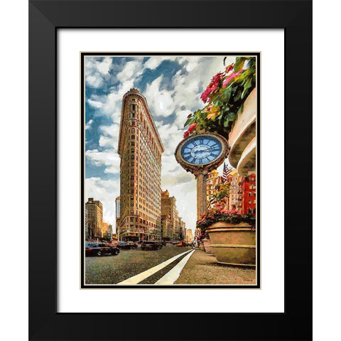 My lovely New York XVI Black Modern Wood Framed Art Print with Double Matting by Medeiros, Celito