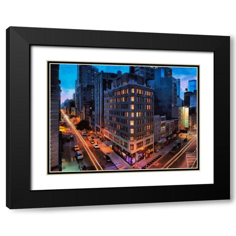 My lovely New York XVII Black Modern Wood Framed Art Print with Double Matting by Medeiros, Celito