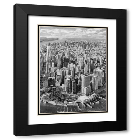 My lovely New York XIX Black Modern Wood Framed Art Print with Double Matting by Medeiros, Celito