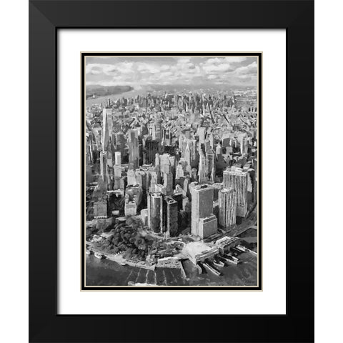 My lovely New York XIX Black Modern Wood Framed Art Print with Double Matting by Medeiros, Celito