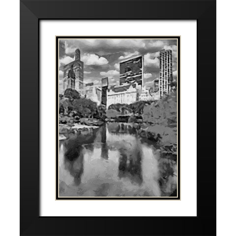 My lovely New York XXII Black Modern Wood Framed Art Print with Double Matting by Medeiros, Celito