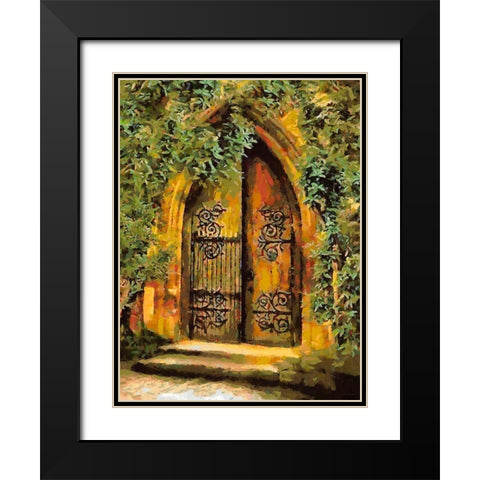 Door Collection VII Black Modern Wood Framed Art Print with Double Matting by Medeiros, Celito