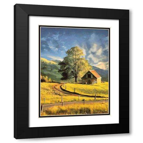 A Big Tree Black Modern Wood Framed Art Print with Double Matting by Medeiros, Celito