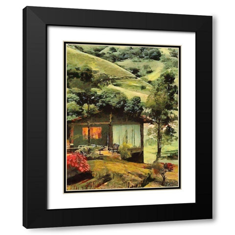 A House in Brazil Black Modern Wood Framed Art Print with Double Matting by Medeiros, Celito