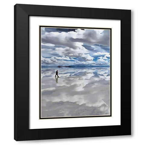 Walk between Salt and Sky - Diptych A Black Modern Wood Framed Art Print with Double Matting by Medeiros, Celito