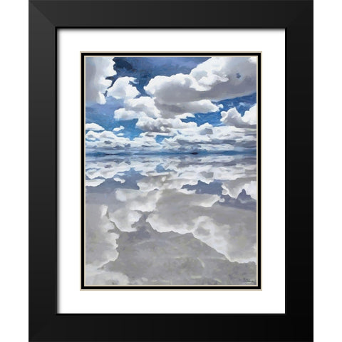 Walk between Salt and Sky - Diptych B Black Modern Wood Framed Art Print with Double Matting by Medeiros, Celito