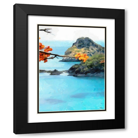 Bay with Rocks - Diptych A Black Modern Wood Framed Art Print with Double Matting by Medeiros, Celito