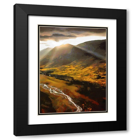 Beautiful Sunrise - Diptych B Black Modern Wood Framed Art Print with Double Matting by Medeiros, Celito