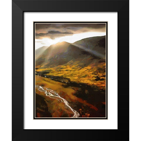 Beautiful Sunrise - Diptych B Black Modern Wood Framed Art Print with Double Matting by Medeiros, Celito