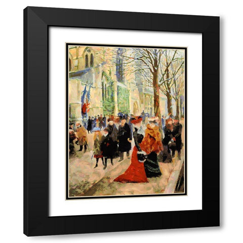 France long time ago II Black Modern Wood Framed Art Print with Double Matting by Medeiros, Celito