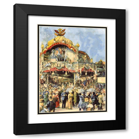 France long time ago IV Black Modern Wood Framed Art Print with Double Matting by Medeiros, Celito