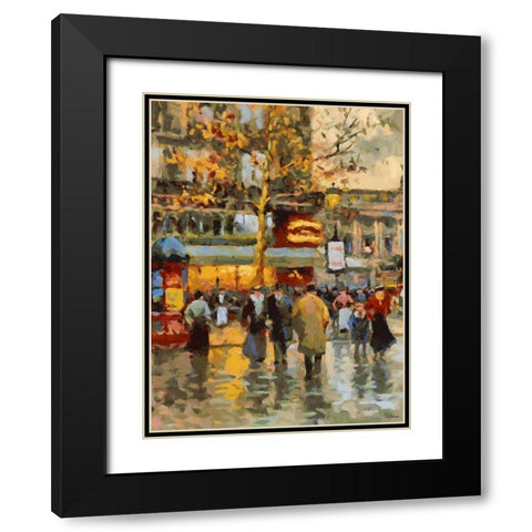 France long time ago VI Black Modern Wood Framed Art Print with Double Matting by Medeiros, Celito